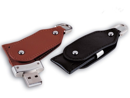 Swivel memory Sticks leather usb flash drive
