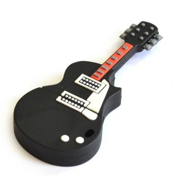 PVC guitar usb stick with keychain