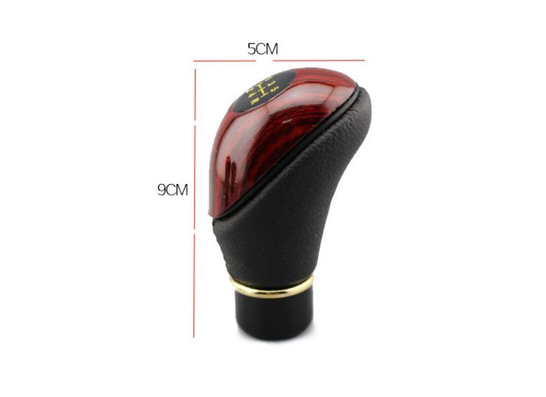 Leather Wooden Shift Knob Cover-2
