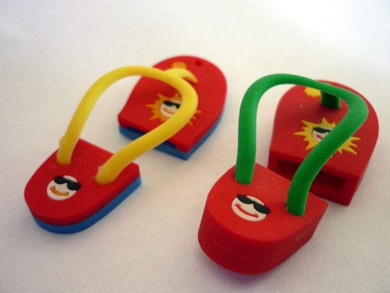 Lovely PVC slipper shape usb drives